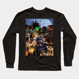 Catoween, Cats halloween Long Sleeve T-Shirt